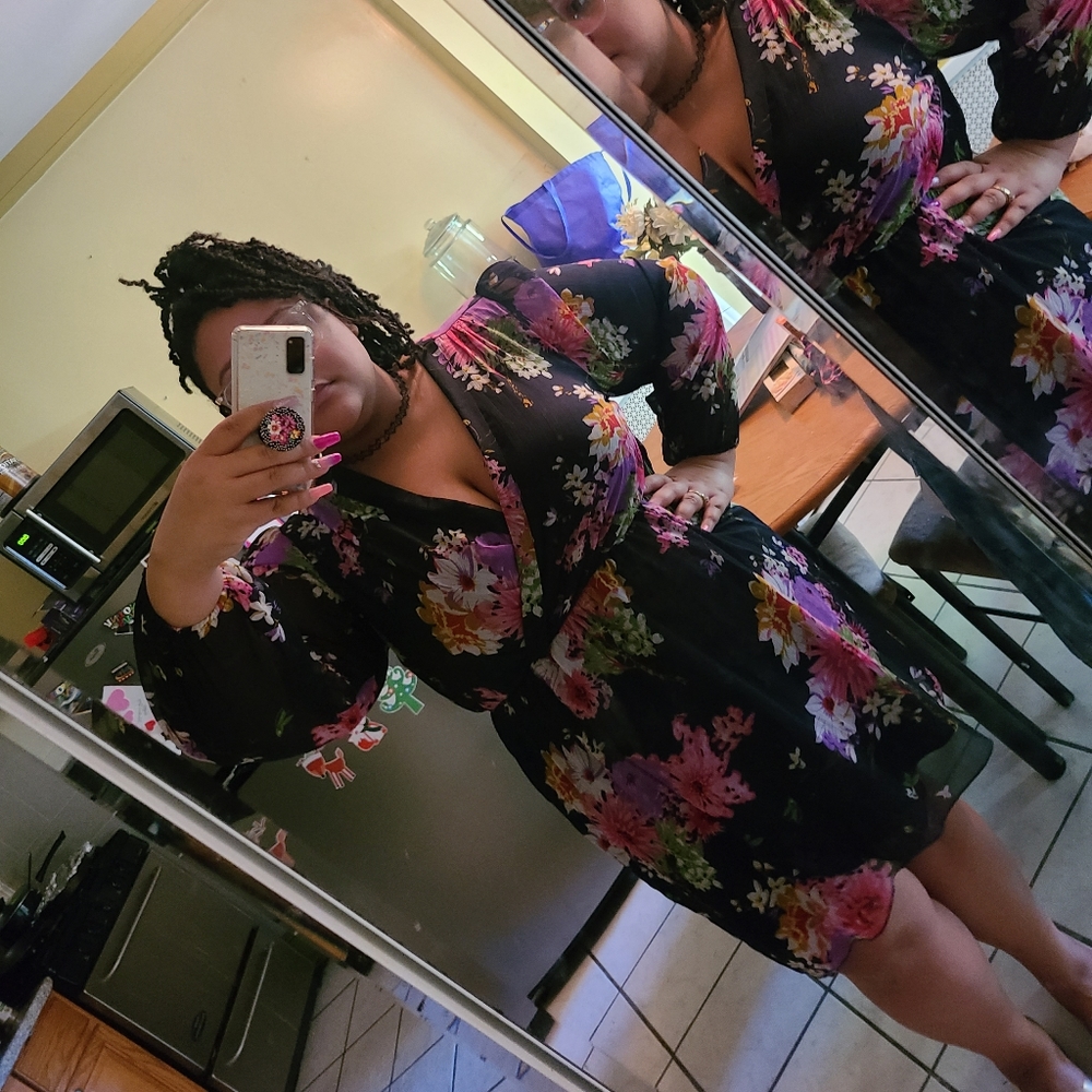 AX Paris Curve Floral Wrap Dress US 22 UK 26